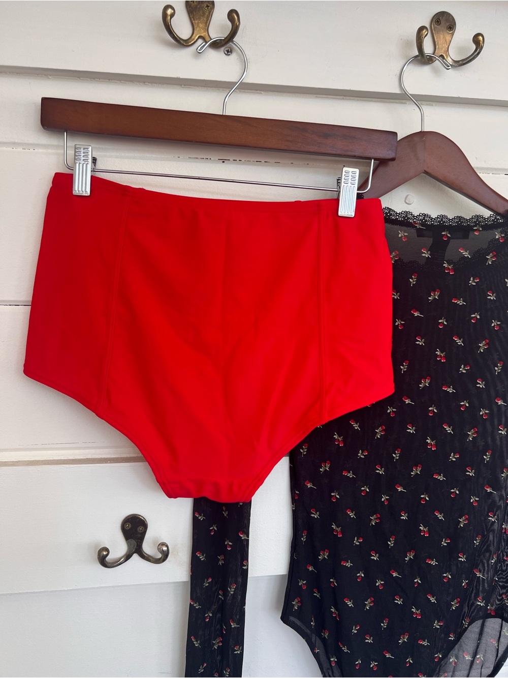 J. Crew Coral / Tomato Red High-rise Retro Style Full-Coverage Bikini. S. NWOT. - Picture 2 of 8